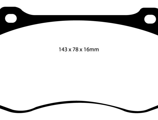 EBC 05-10 Chrysler 300C 6.1 SRT8 Yellowstuff Front Brake Pads (Excl 6 Piston Calipers)