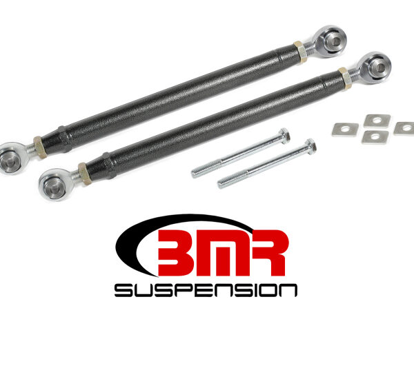 BMR 16-17 6th Gen Camaro Rear Double Adj. Rod Ends Toe Rods - Black Hammertone