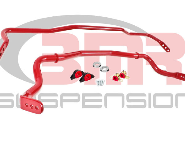 BMR 15-17 S550 Mustang Front & Rear Sway Bar Kit w/ Bushings - Red