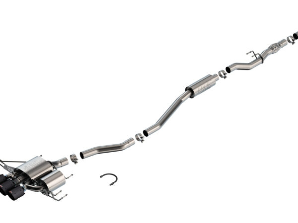 Borla 2023 Honda Civic Type R MT ATAK Catback Exhaust w/ 4in Black Anodized Carbon Fiber Tips