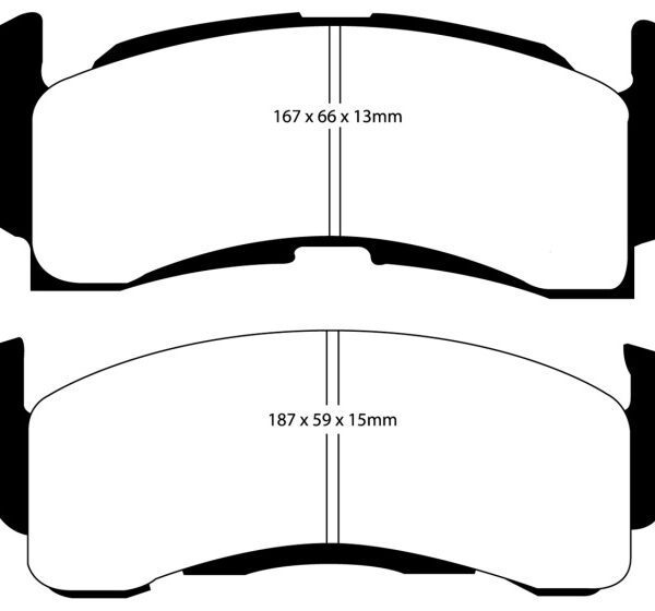 EBC 85-90 Chevrolet Astro Van 2WD Greenstuff Front Brake Pads