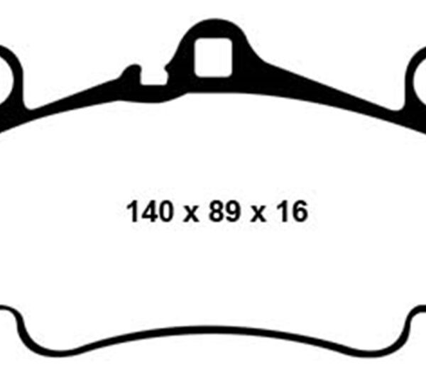 EBC 03-05 Porsche 911 (996) (Cast Iron Rotor only) 3.6 Carrera 4S Yellowstuff Front Brake Pads