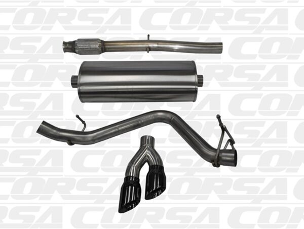 Corsa 14-19 GMC Sierra/Chevy Silv 1500 Crew Cab/Std. Bed 5.3L V8 Black Sport Single Side CB Exhaust