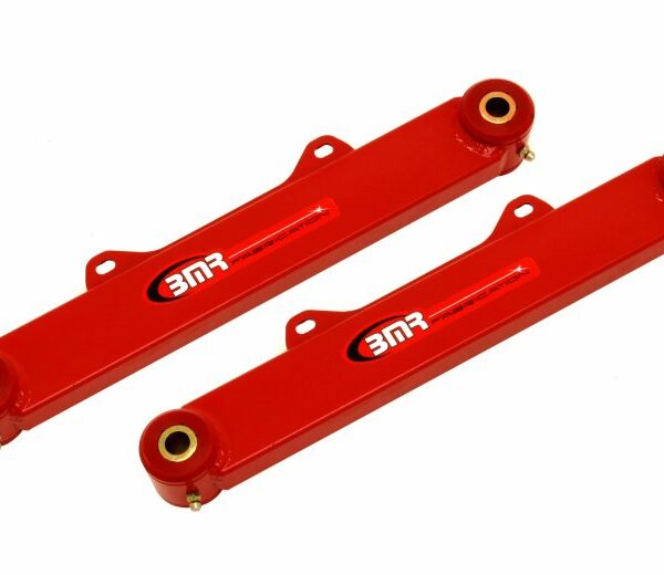 BMR 10-15 5th Gen Camaro Rear Non-Adj. Toe Rods (Polyurethane) - Red