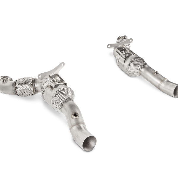 Akrapovic 16-17 Ferrari 488 GTB/488 Spyder Link Pipe Set w/ Cat (SS)