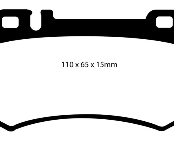 EBC 03-06 Mercedes-Benz CL55 AMG 5.4 Supercharged Yellowstuff Rear Brake Pads