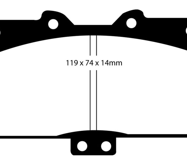 EBC 91-93 Dodge Stealth 3.0 4WD Yellowstuff Front Brake Pads