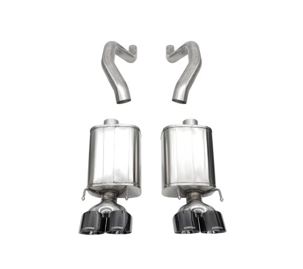 Corsa 06-13 Chevy Corvette C6 Z06 7.0L / 09-13 ZR1 6.2L Black PVD AxleBack Exhaust w/4.5in Twin Tips