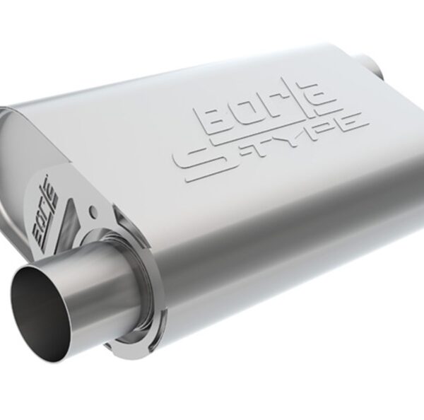 Borla CrateMuffler LS3 S-Type 2.50in Offset/Offset 14inx4.35inx9in Oval Muffler