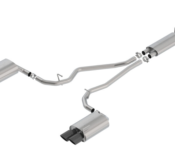 Borla 2020 Ford Explorer ST 3.0L V6 2.25in S-type Exhaust - Black Chrome Tips