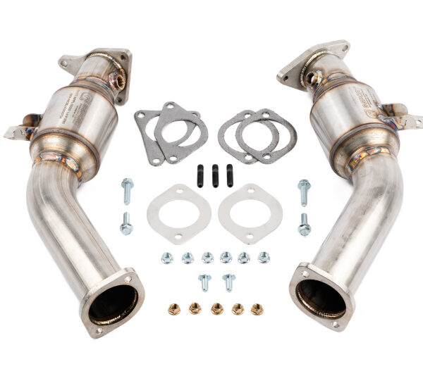 AMS Performance VR30DDTT Street Lower Downpipes w/GESI Catalytic Converter