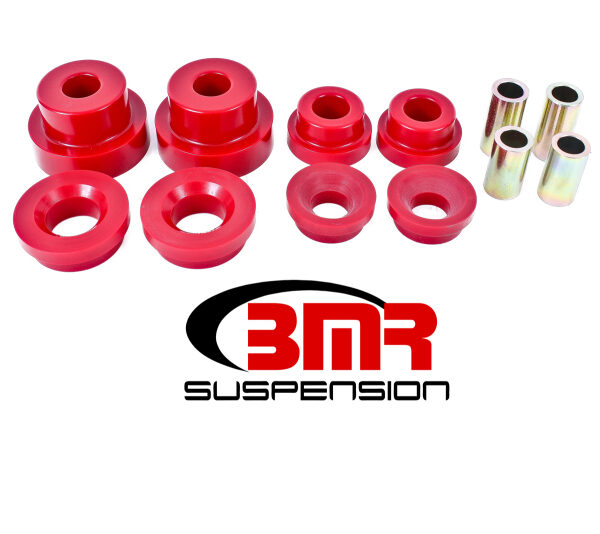 BMR 10-15 5th Gen Camaro Rear Cradle Pro Version Full Bushing Kit (Polyurethane) - Red