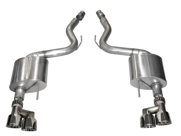 Corsa 2015-2017 Ford Mustang GT 5.0 3in Axle Back Exhaust Polish Quad Tips (Sport)
