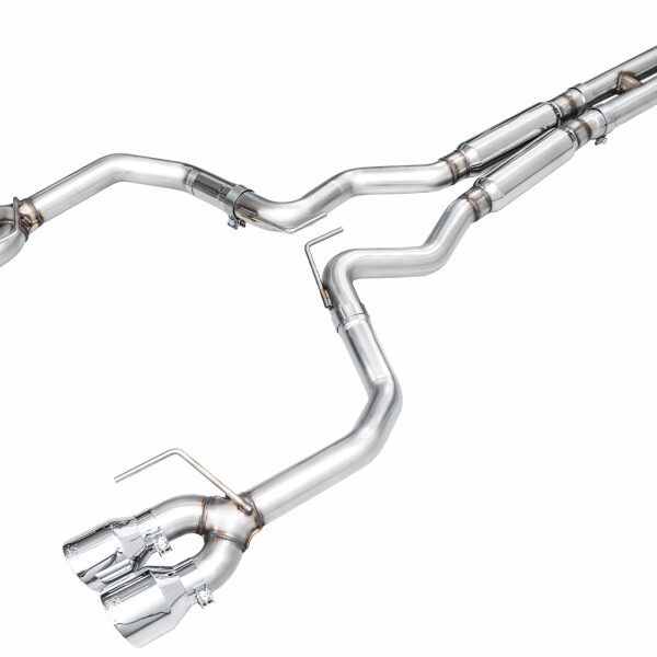 AWE 2024 Ford Mustang GT Fastback S650 RWD Track Edition Catback Exhaust w/ Quad Chrome Silver Tips