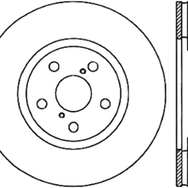StopTech Sport Slotted 91-95 Toyota MR2 Cryo Front Right Rotor