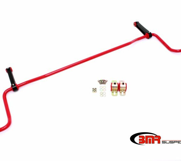 BMR 05-10 S197 Mustang Rear Solid 22mm Sway Bar Kit w/ Bushings & Billet Links - Red
