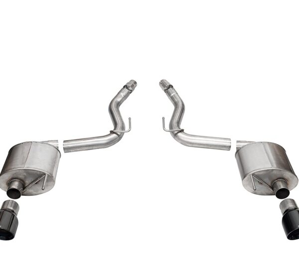 Corsa 2024 Ford Mustang GT Touring Axle-Back Dual Rear Exit with 4.5in Pro Series Black PVDTips