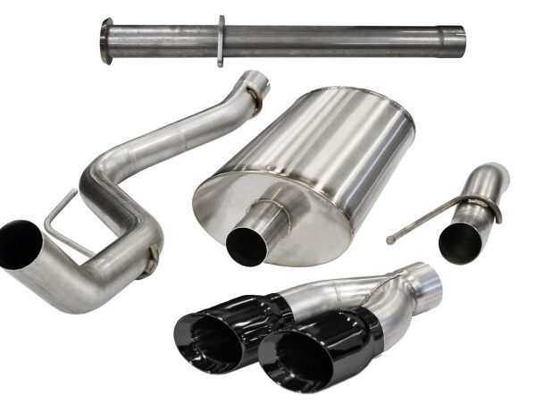 Corsa 2011-2014 Ford F-150 Raptor 6.2L V8 145in Wheelbase Black Xtreme Cat-Back Exhaust