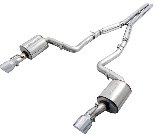 AWE Tuning 2015+ Dodge Charger 6.4L/6.2L SC Non-Resonated Touring Edition Exhaust - Silver Tips