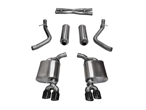 Corsa 2015-2016 Dodge Challenger Xtreme Cat-Back Dual Rear Exit with Twin 3.5in Black Pro-SeriesTips