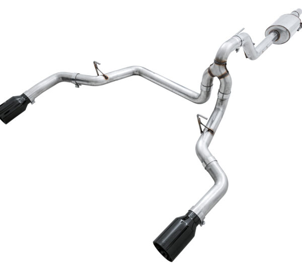 AWE Tuning 2015+ Ford F-150 0FG Dual Exit Performance Exhaust System w/5in Diamond Black Tips