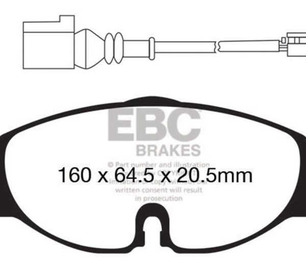 EBC 14+ Audi A3 1.8 Turbo Yellowstuff Front Brake Pads