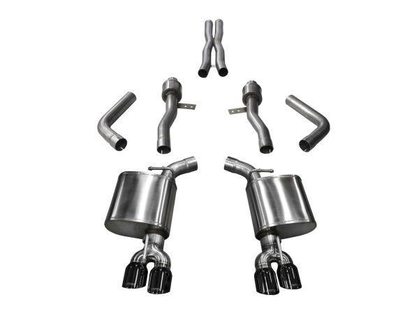 Corsa 2015-2023 Dodge Challenger Hellcat Dual Rear Exit Sport Exhaust w/ 3.5in Black Tips