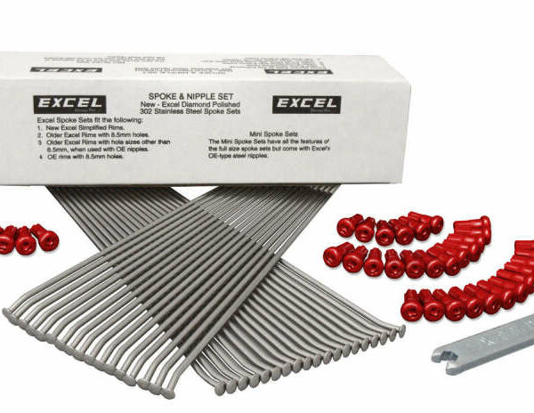 Excel Front Spoke/Red Nipple Set (w/ Wrench) - 9 Gauge / 36 Qty - Red
