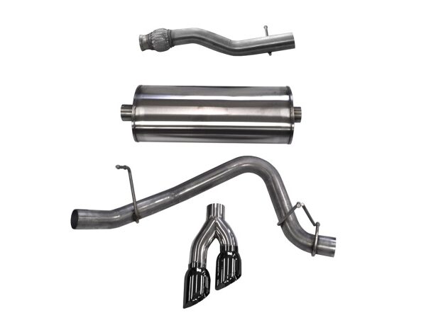 Corsa 2015-2020 GMC Yukon XL 1500 5.3L V8 3in Cat-Back Single Side Exit Twin 4in Black Tips
