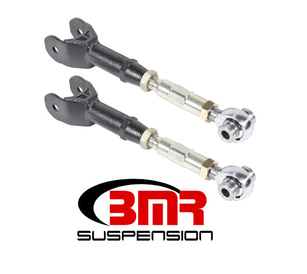 BMR 16-17 6th Gen Camaro Upper Trailing Arms w/ On-Car Adj. Rod Ends - Black Hammertone