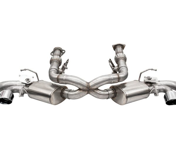 Corsa 20-24 Corvette C8 3in Valved Cat-Back 4.5in Pol Quad Tips Fits Factory Perf Exhaust DeletesAFM