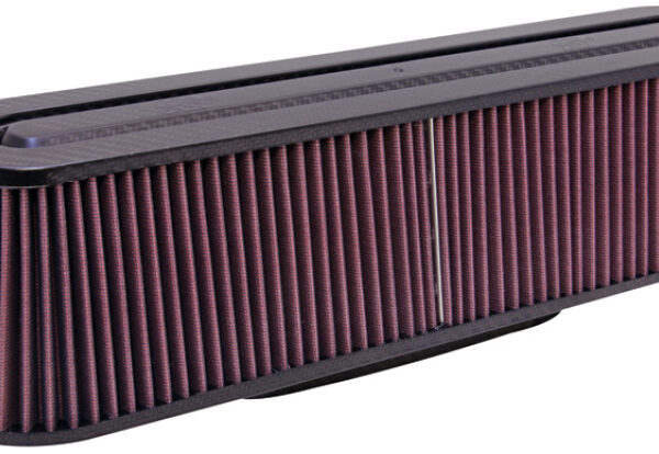 K&N Filter Universal Air Filter Carbon Fiber Top/Base Oval FLG. (8-3/4 x 3-1/4) 4-5/8H