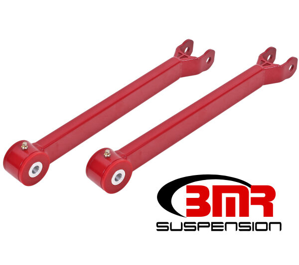 BMR 08-17 Challenger Non-Adj. Lower Trailing Arms (Polyurethane) - Red