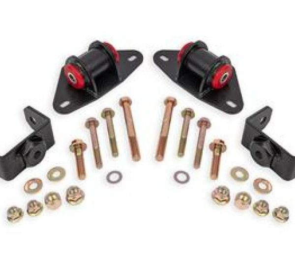 BMR Suspension 14-19 Chevrolet Corvette Motor Mount Kit - Black Hammertone