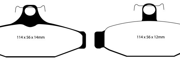 EBC 90-00 Aston Martin Vantage 5.3 (Twin Supercharged)(AP) Redstuff Rear Brake Pads