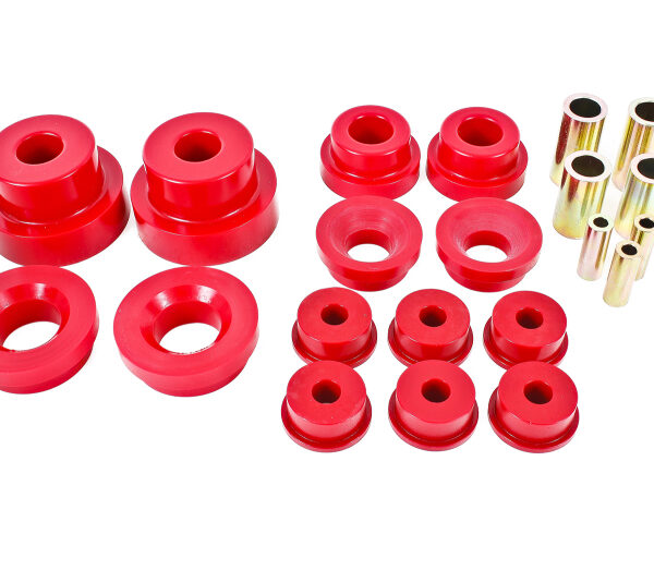 BMR 10-15 5th Gen Camaro Pro Version Rear Cradle Bushing Kit (BK024 BK029) - Red