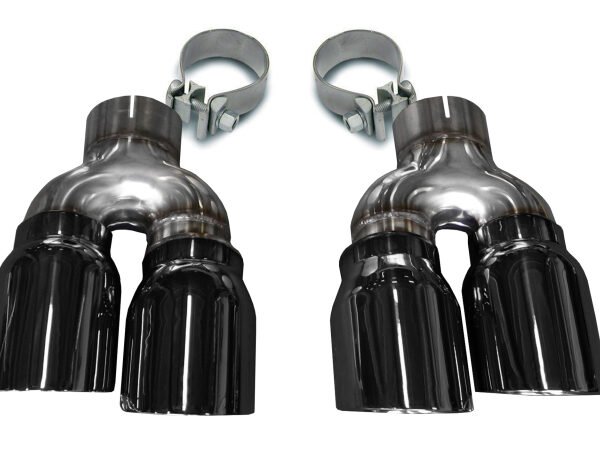 Corsa 2016-2019 Cadillac ATS 3.6T 4in Inlet / 4in Outlet Twin Black Tip Kit (For Corsa Exhaust Only)