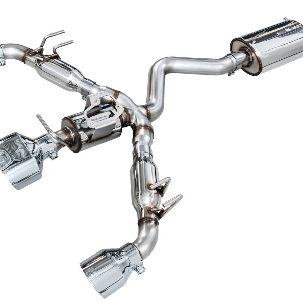AWE 23-24 Toyota GR Corolla Touring Edition Catback Exhaust - Chrome Silver Tips