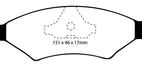 EBC 85-89 Ferrari 328 3.2 Redstuff Rear Brake Pads