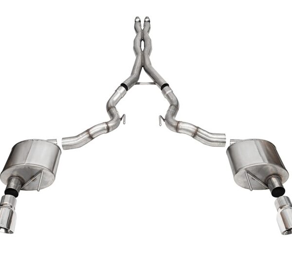 Corsa 2024 Ford Mustang GT Conv. Xtreme CatBack Ex. Sys. 3.0in Dual Rear Exit w/4.5in Pro Series Tip