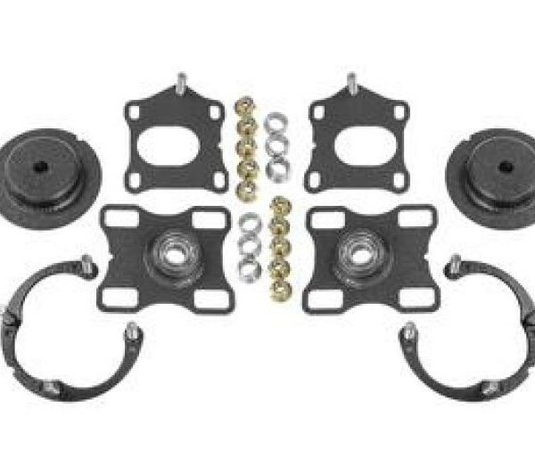 BMR 11- 14 Ford Mustang / Shelby GT500 Caster Camber Plates - Black Hammertone