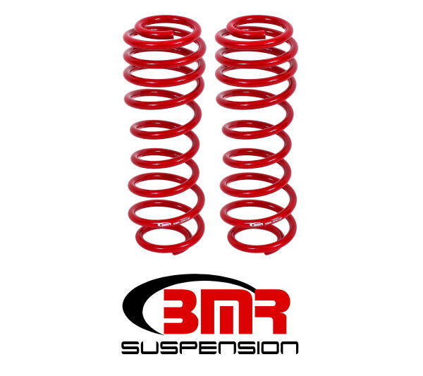 BMR 05-14 S197 Mustang GT/GT500 Rear Performance/Drag Lowering Springs - Red