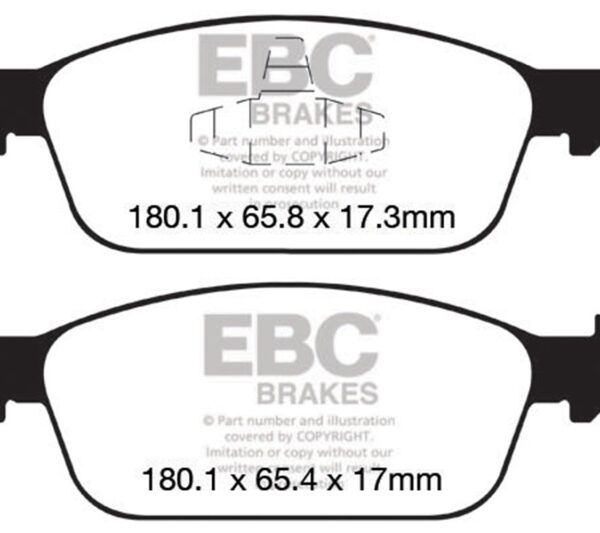 EBC 12+ Ford Focus 2.0 Turbo ST Yellowstuff Front Brake Pads