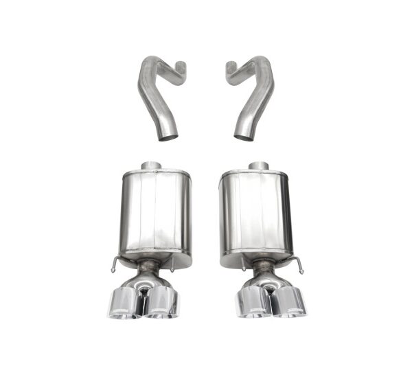 Corsa 06-13 Chevy Corvette C6 Z06 7.0L / 09-13 ZR1 6.2L Polished AxleBack Exhaust w/4.5in Twin Tips