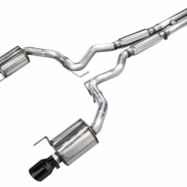 AWE 2024 Ford Mustang GT Fastback S650 RWD Touring Catback Exhaust w/ Dual Diamond Black Tips