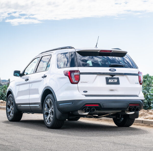 Borla 18-19 Ford Explorer Sport 3.5L 2.5in 2.25in Diameter S-Type Exhaust Black Chrome 3.5in Tip
