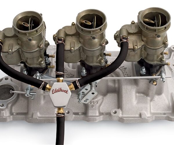Edelbrock Fuel Block Kit Triple Feed 1286 Mini Block