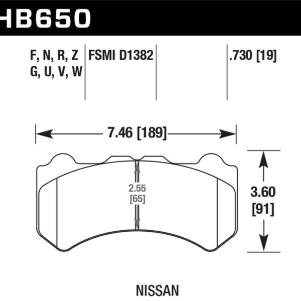 Hawk DTC-80 09-11 Nissan GT-R Motorsports Front Brake Pads