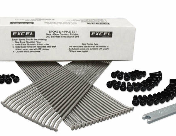 Excel Front Spoke/Black Nipple Set (w/ Wrench) - 9 Gauge / 36 Qty - Black