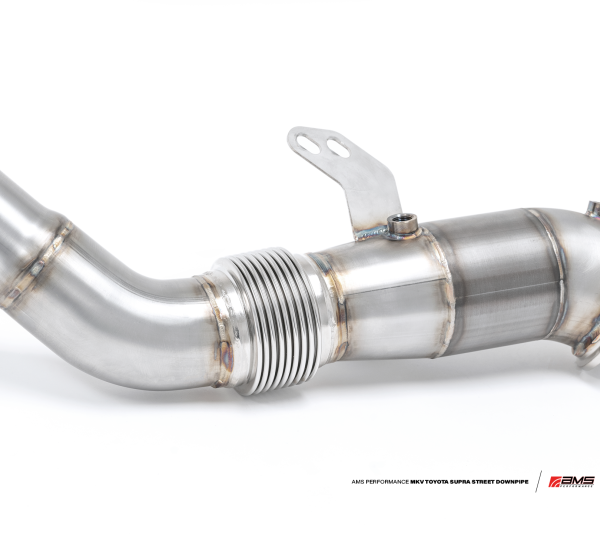 AMS Performance 2020+ Toyota Supra A90 Street Downpipe w/GESI Catalytic Converter